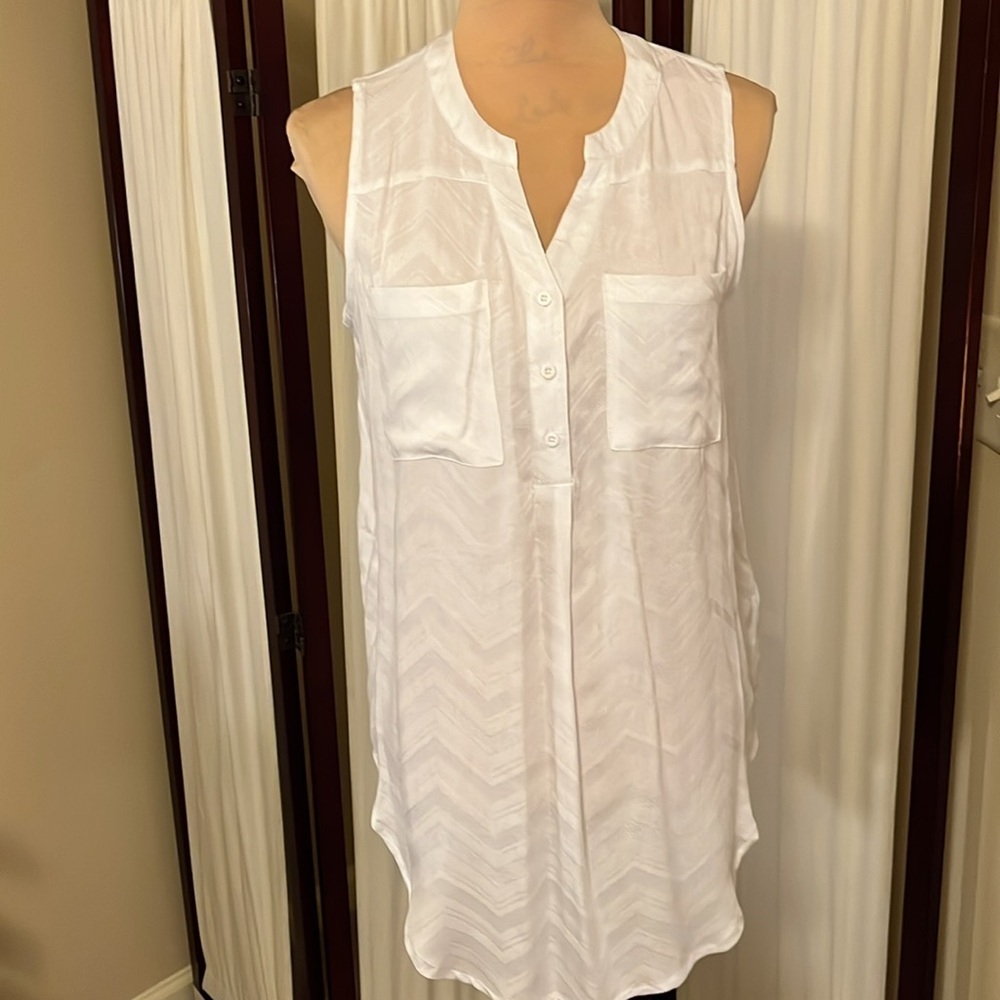 Cato established 1946 white sleeveless tunic size medium